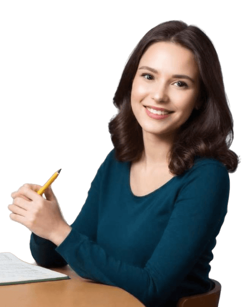 Girl writing a book