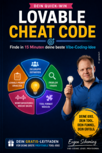 Der Lovable Cheat Code im Test: Erfahre, wie der Leitfaden dich in fünf Schritten zu einer konkreten Vibe-Coding-Idee und einem kopierfertigen Lovable-Prompt führt.