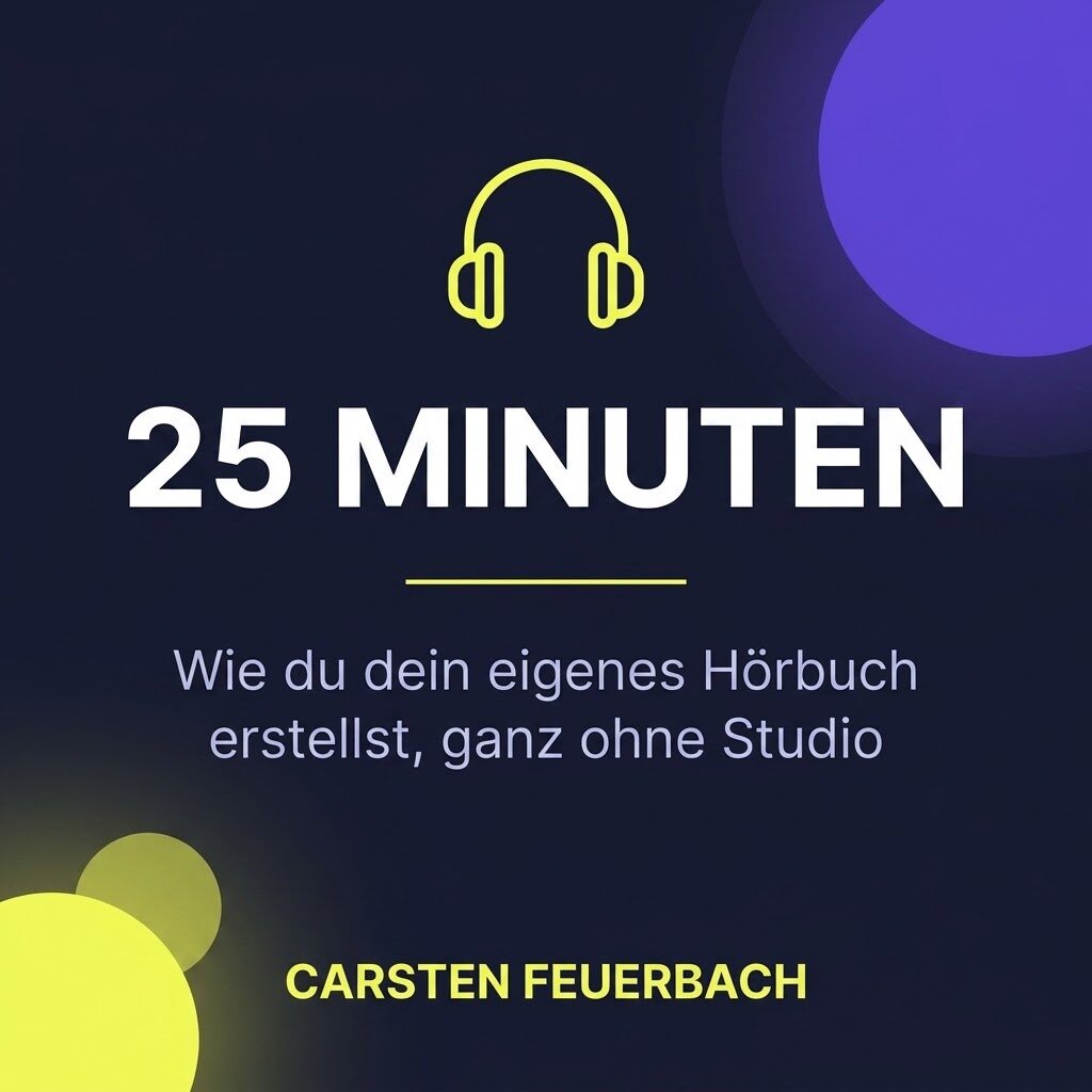 25 Minuten Hörbuch Erfahrungen 2026: Carsten Feuerbach zeigt, wie du mit KI aus deinem Wissen ein eigenes Hörbuch erstellen kannst.