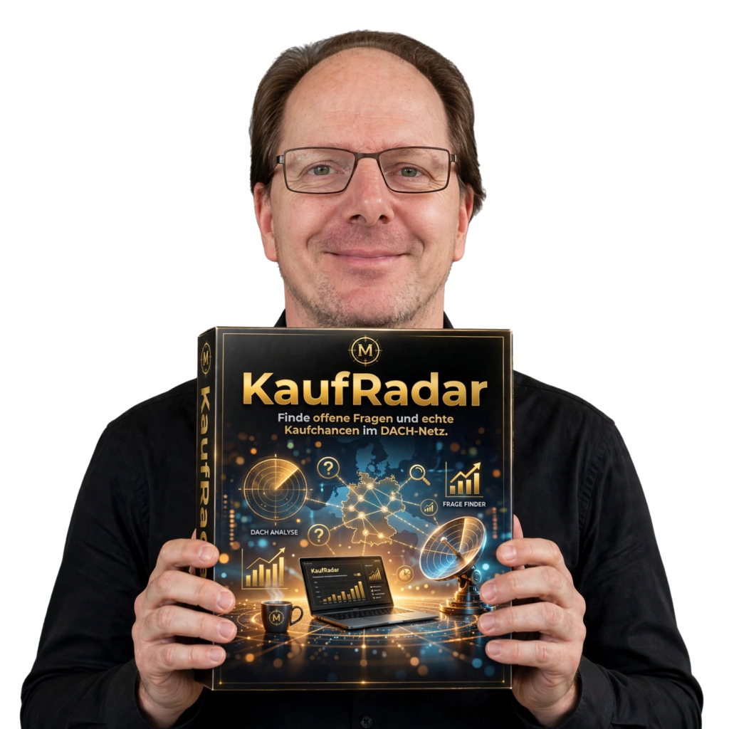 KaufRadar Erfahrungen 2026: Statt Affiliate-Links blind zu posten, soll das KI-Tool Menschen finden, die bereits nach einer passenden Lösung suchen. Ich habe mir Funktionen, Kaufabsicht-Score, KI-Antworten, Kosten, Vorteile und Nachteile genauer angesehen.