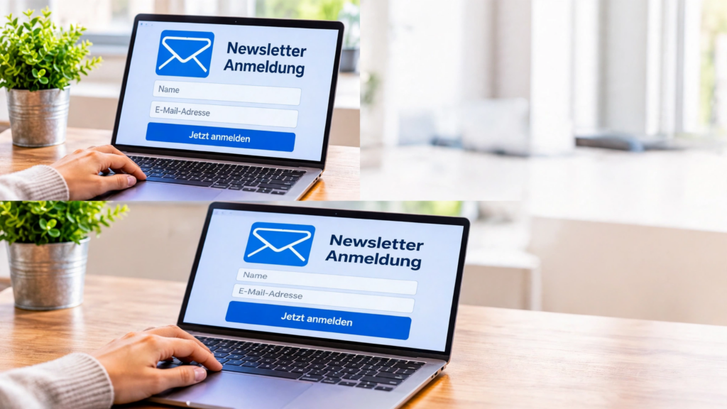 Anmeldeformular für den Aufbau einer E-Mail-Liste erstellen