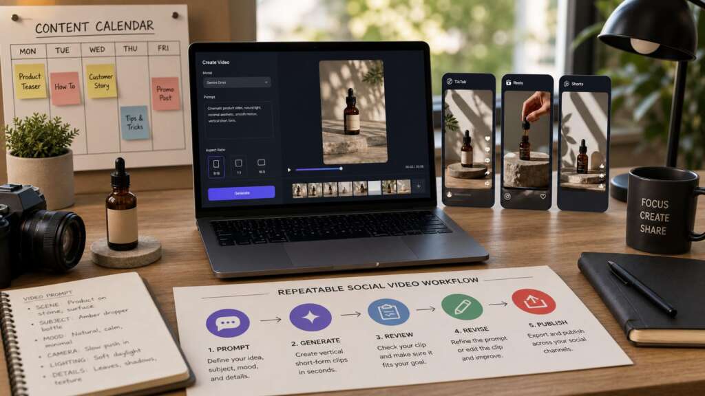 Kurzvideos und Veröffentlichungen für mehrere Social-Media-Plattformen planen